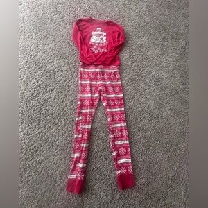Preloved Navy Red and White Holiday Pajama Set